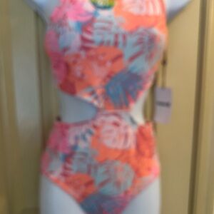 Hurley Pink and Gray Swimsuit